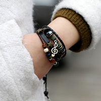 Unisex Handmade Leather Adjustable Wristband - Festigal