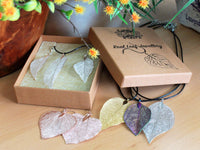 Electroplated Real Leaf Earrings - Festigal