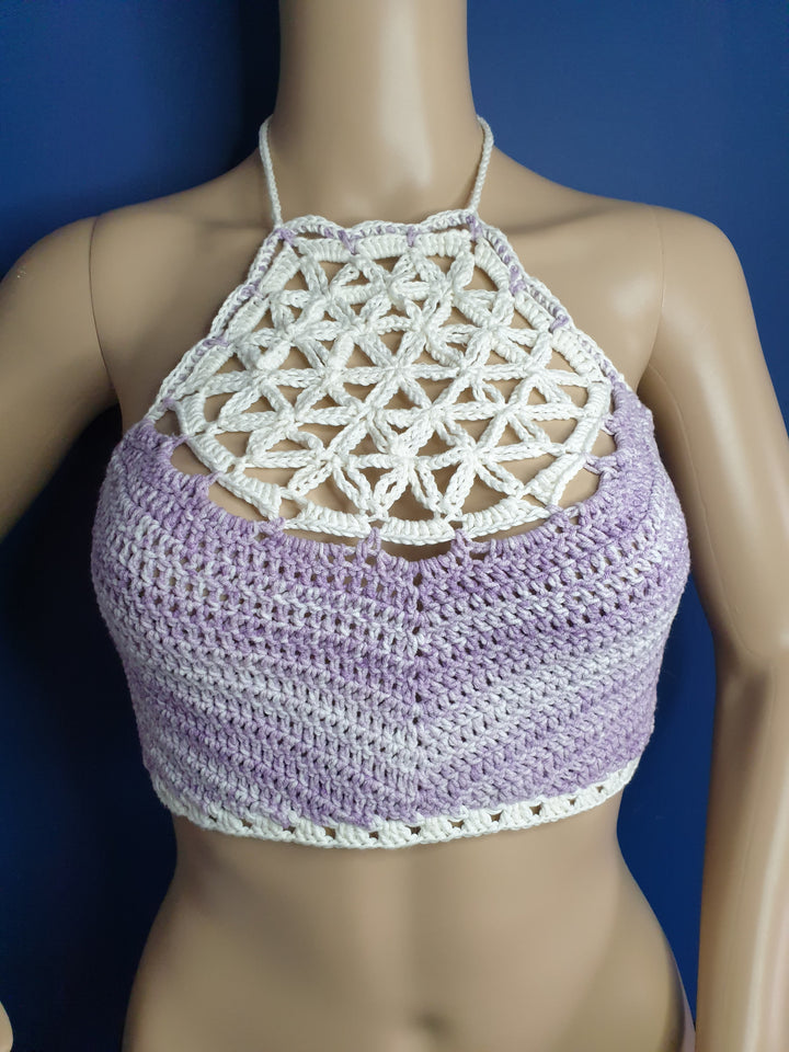 Handmade Mandala Style Adjustable Halter Top - Festigal