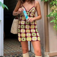Boho Crochet Sling Dress - Festigal