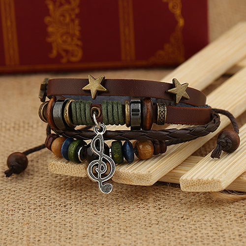 Unisex Handmade Leather Adjustable Wristband - Festigal