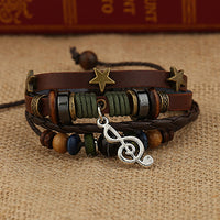 Unisex Handmade Leather Adjustable Wristband - Festigal