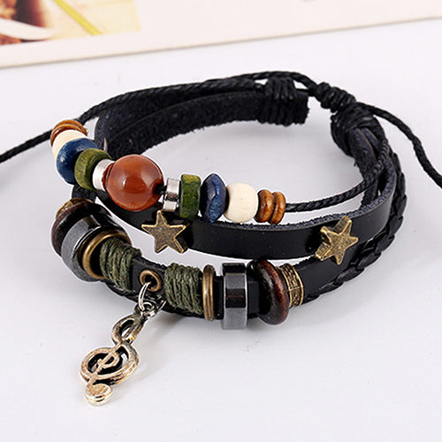 Unisex Handmade Leather Adjustable Wristband - Festigal