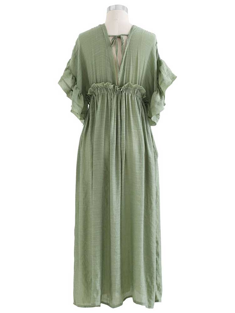 Long Cotton Tunic Cover Over Dress - Festigal