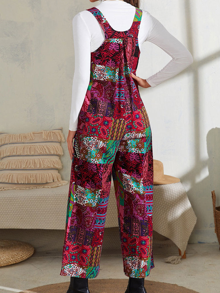 Patchwork Effect Jumpsuit - Festigal