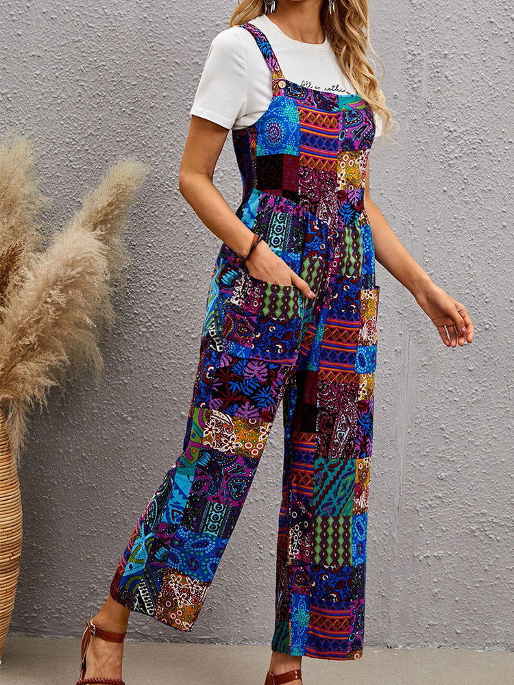 Patchwork Effect Jumpsuit - Festigal