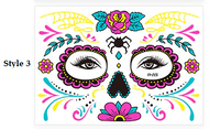 Day of The Dead Glow In The Dark Face Stickers - Festigal