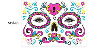 Day of The Dead Glow In The Dark Face Stickers - Festigal