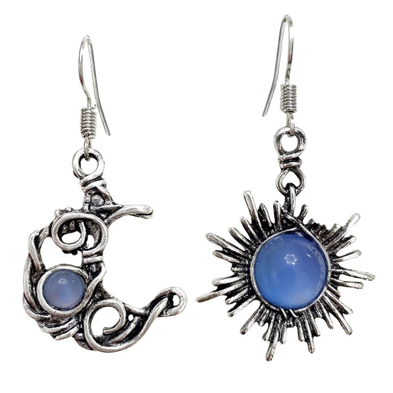 Sun and Moon Drop Earrings - Festigal