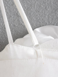 3D White Rose Cami Crop Top - Festigal