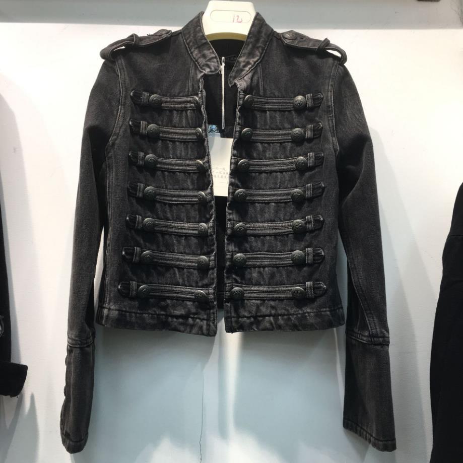 Retro Military Style Denim Jacket - Festigal