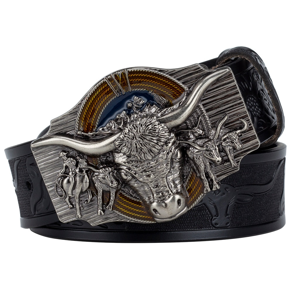 Western Bull Buckle Belt - Festigal