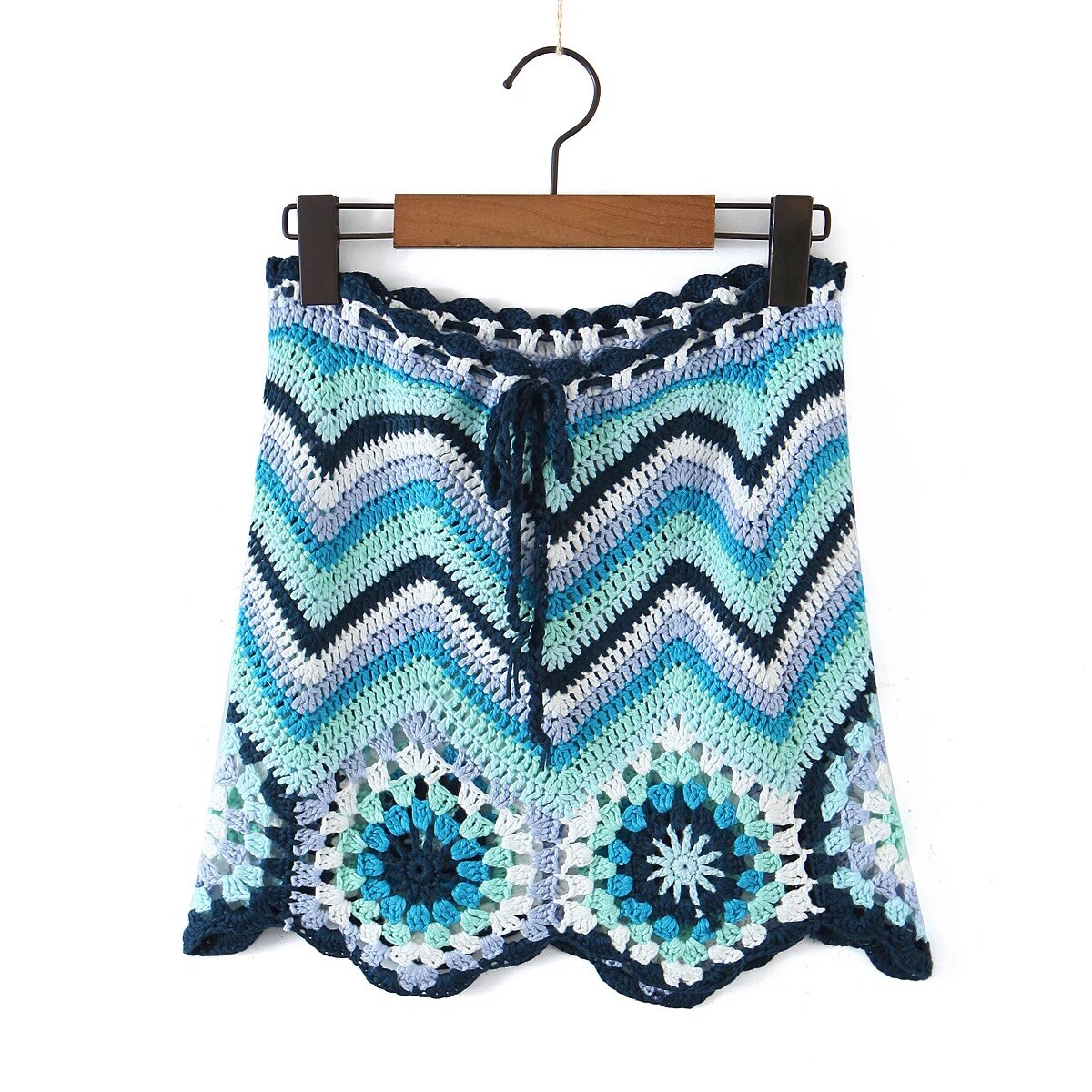 Blue for You Crochet Top and Skirt - Festigal