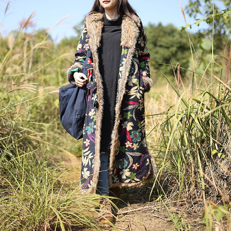 Vintage Style Extra Long Length Autumn and Winter Coat - Festigal