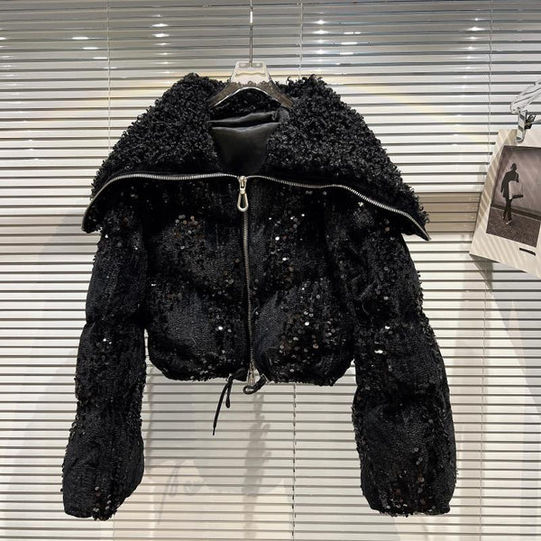 Sequin Puffer Jacket - Festigal