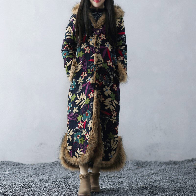Vintage Style Extra Long Length Autumn and Winter Coat - Festigal