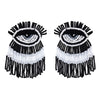 Evil Eye Beaded Tassel Earrings - Festigal