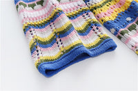 Colourful Striped Knitted/Crochet Dress - Festigal