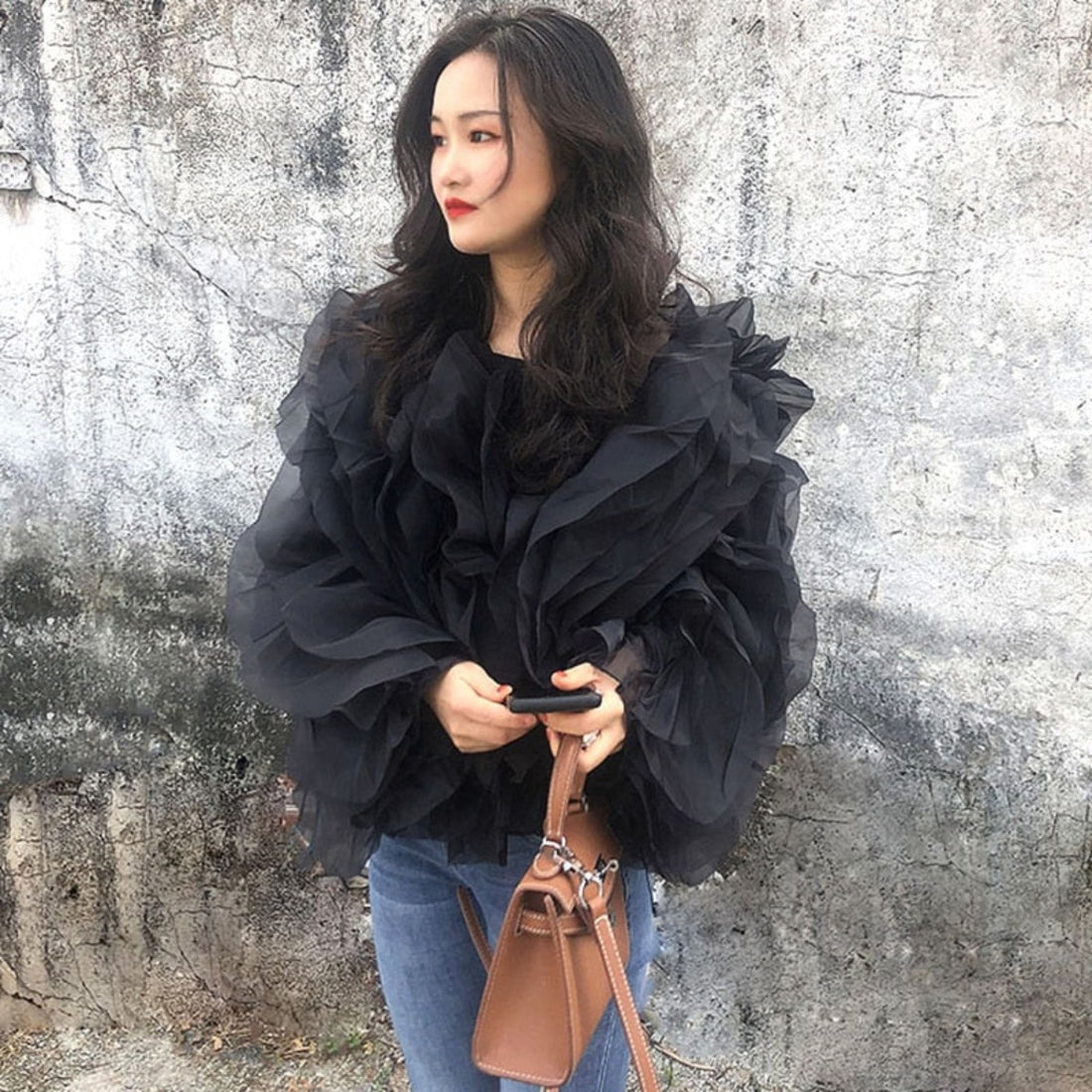 Exaggerated Chiffon Blouse - Festigal