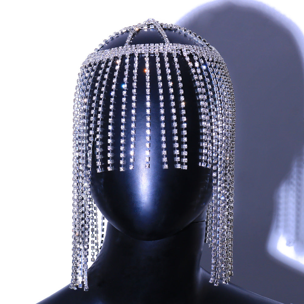 Rhinestone Tassel Hair Accessory - Festigal