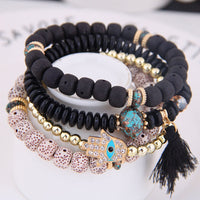 4 Heart Charm Beads Bracelets - Festigal