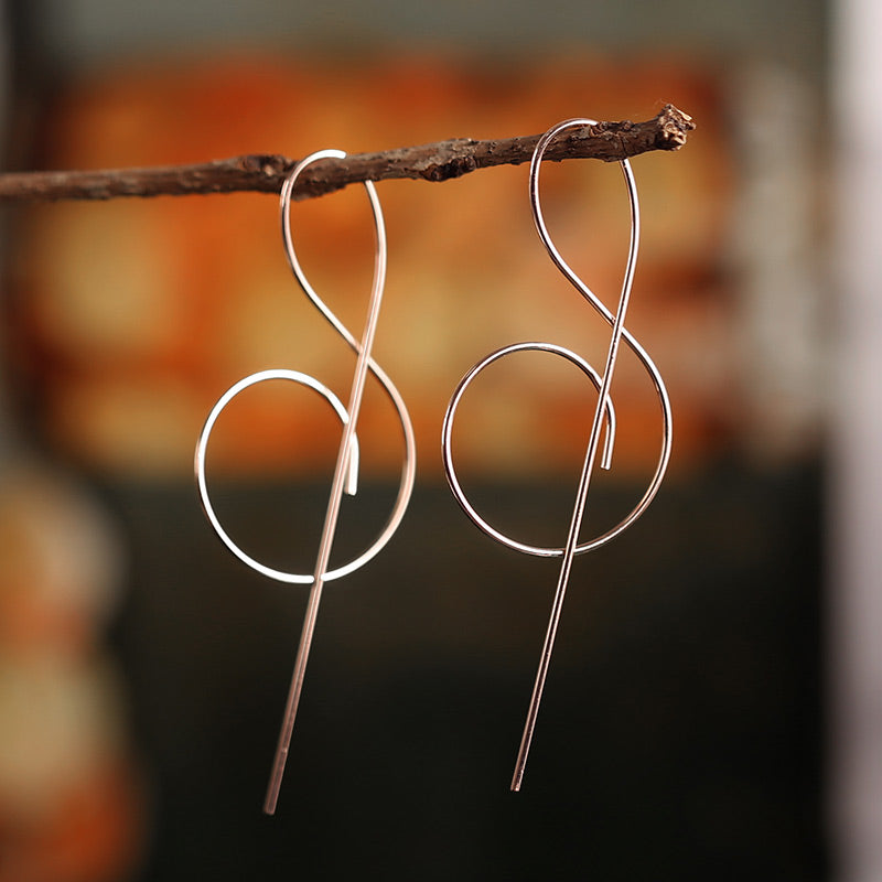 Treble Clef Musical Note Earrings - Festigal