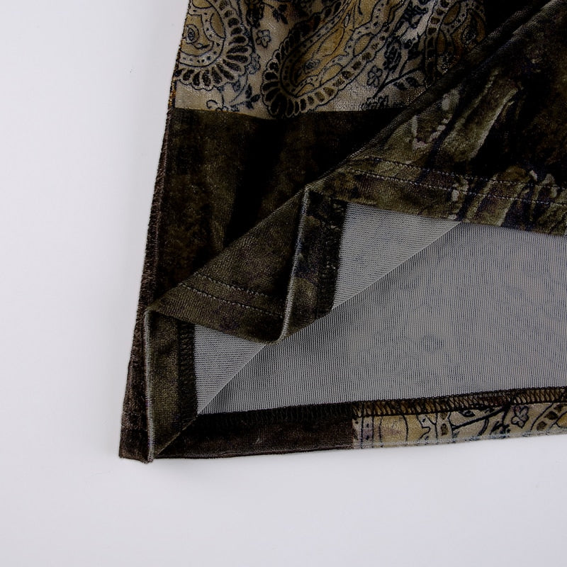 Long Velvet Autumn Skirt - Festigal