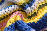 Colourful Striped Knitted/Crochet Dress - Festigal