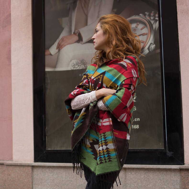 Aztec Style Multifunction Poncho - Festigal