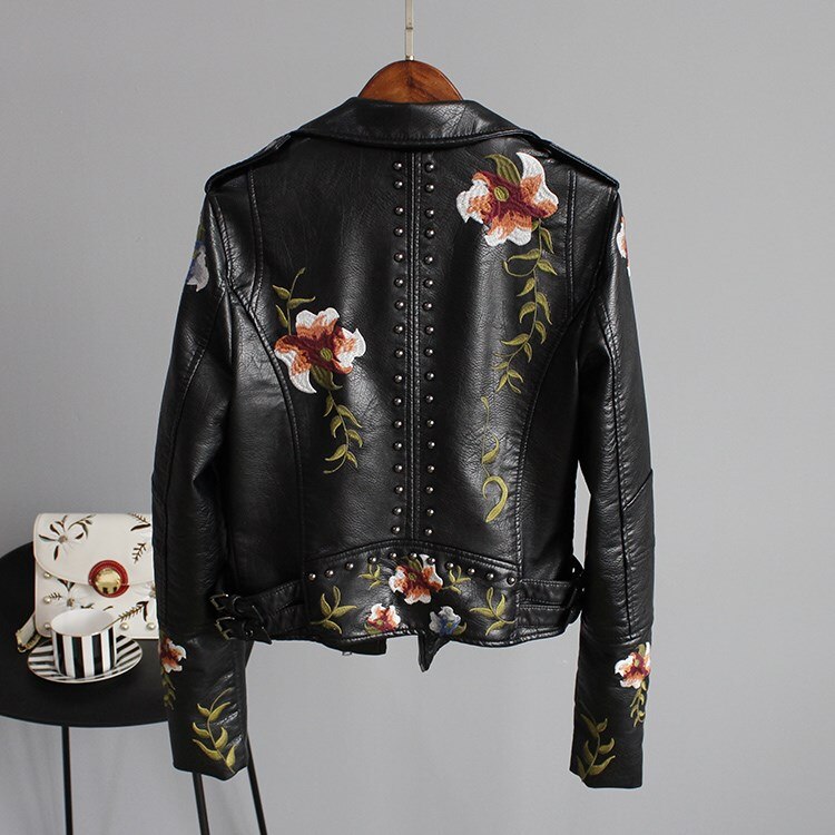Bikers Jacket with a Floral Twist - Festigal