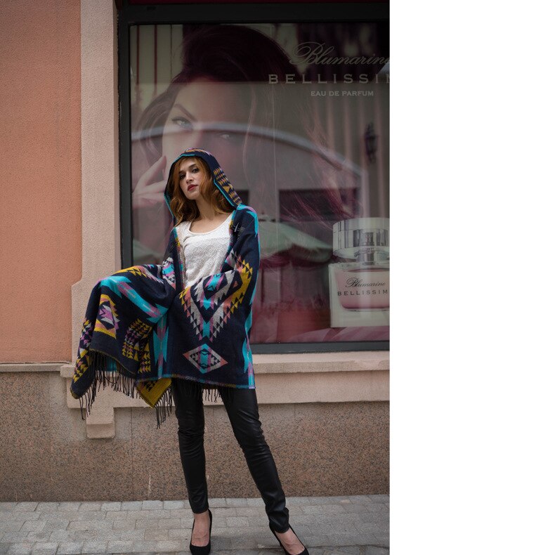 Aztec Style Multifunction Poncho - Festigal