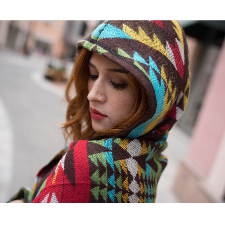 Aztec Style Multifunction Poncho - Festigal