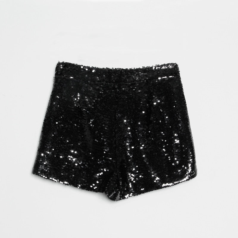 Sequin Zipped Shorts - Festigal