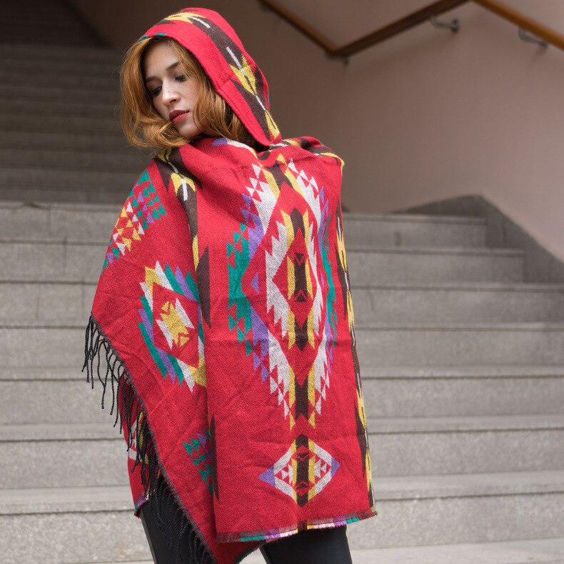 Aztec Style Multifunction Poncho - Festigal