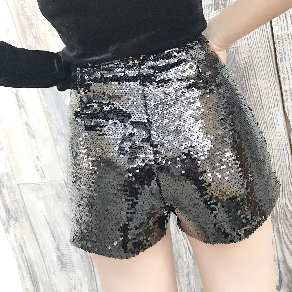 Sequin Zipped Shorts - Festigal