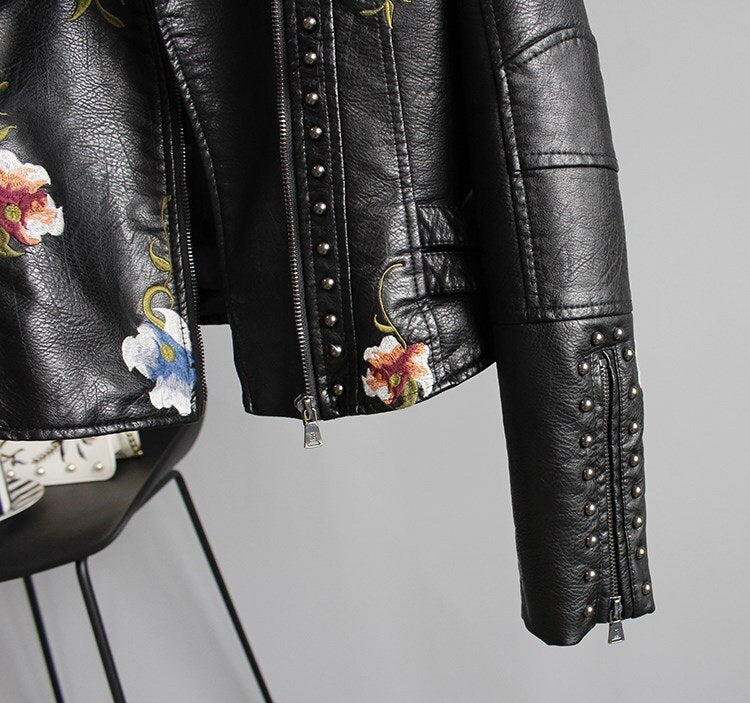 Bikers Jacket with a Floral Twist - Festigal