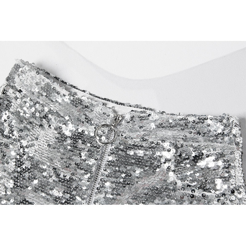 Sequin Zipped Shorts - Festigal