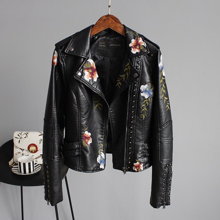 Bikers Jacket with a Floral Twist - Festigal