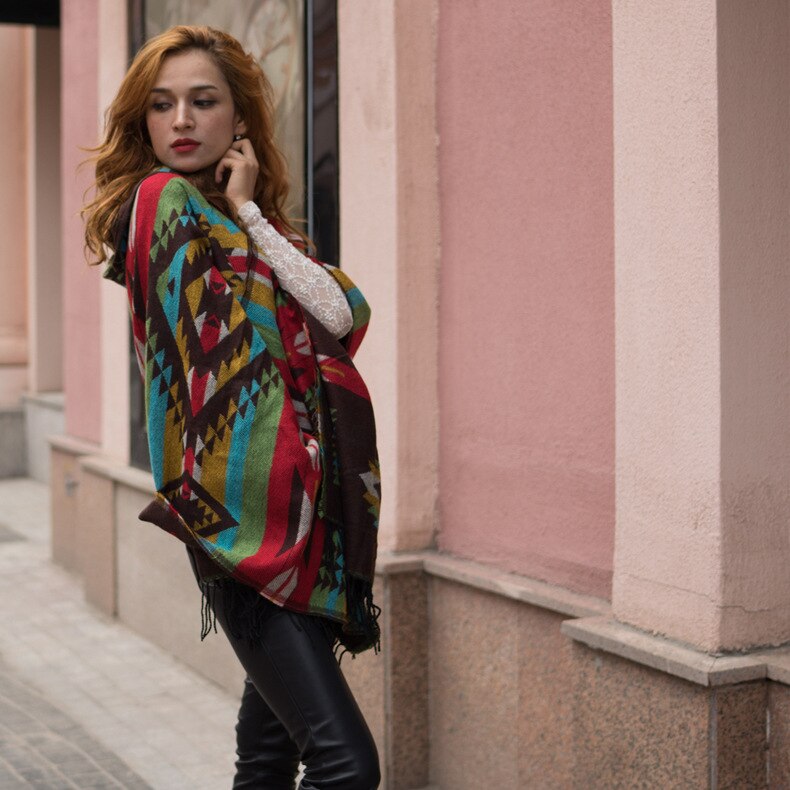 Aztec Style Multifunction Poncho - Festigal