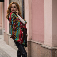 Aztec Style Multifunction Poncho - Festigal