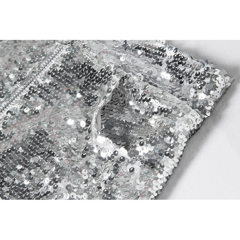 Sequin Zipped Shorts - Festigal