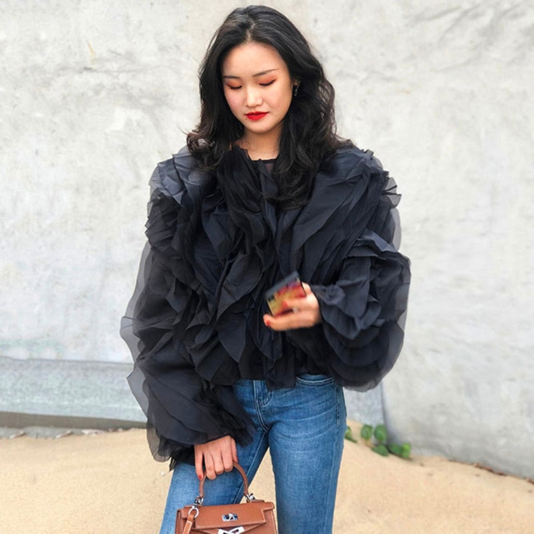 Exaggerated Chiffon Blouse - Festigal