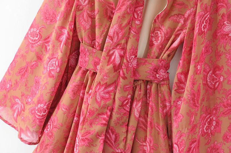 Floral Boho Shorts Playsuit - Festigal