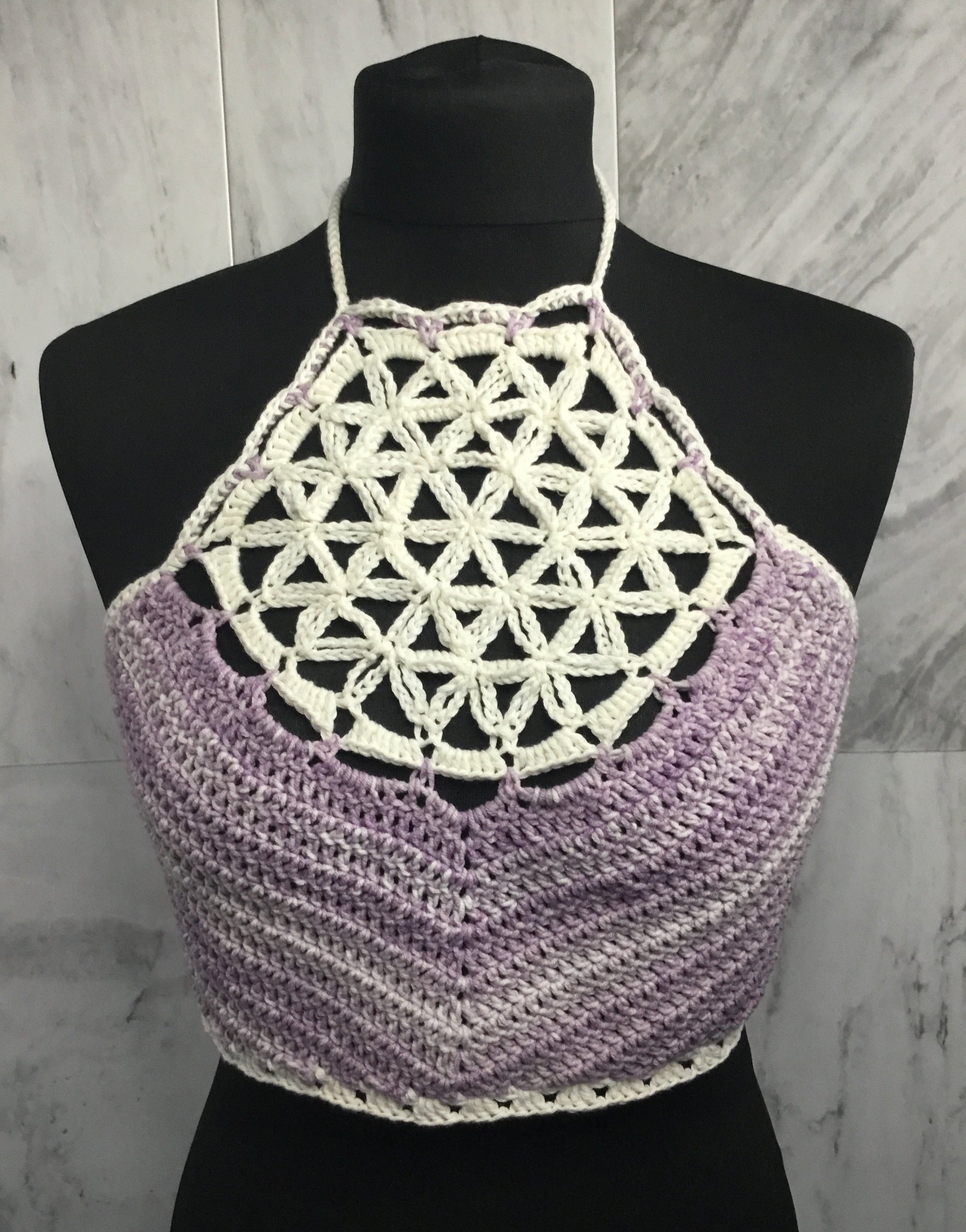 Handmade Mandala Style Adjustable Halter Top - Festigal