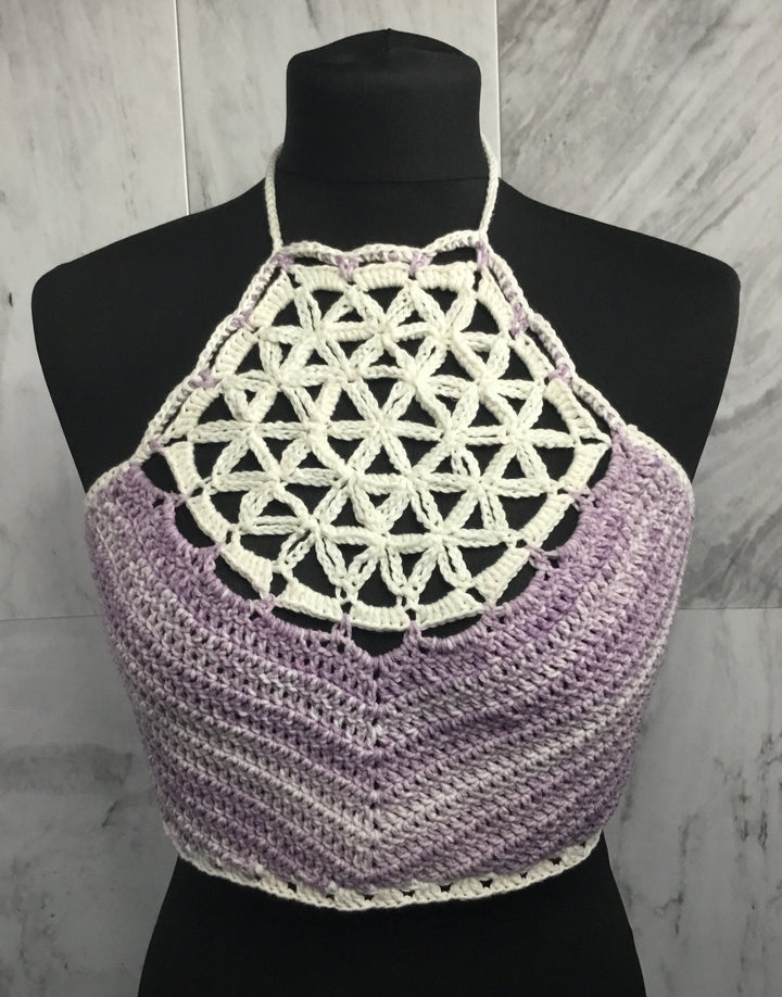 Handmade Mandala Style Adjustable Halter Top - Festigal