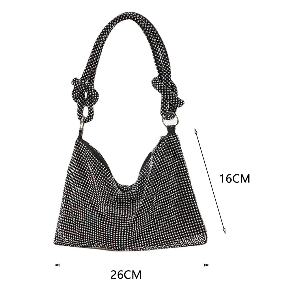 Shiny Rhinestones Evening Clutch Bag - Festigal