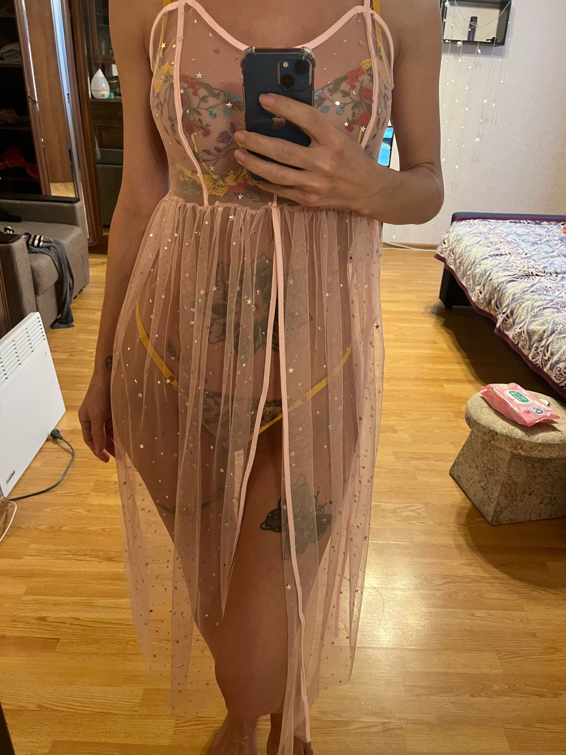 Transparent Mesh Dress - Festigal