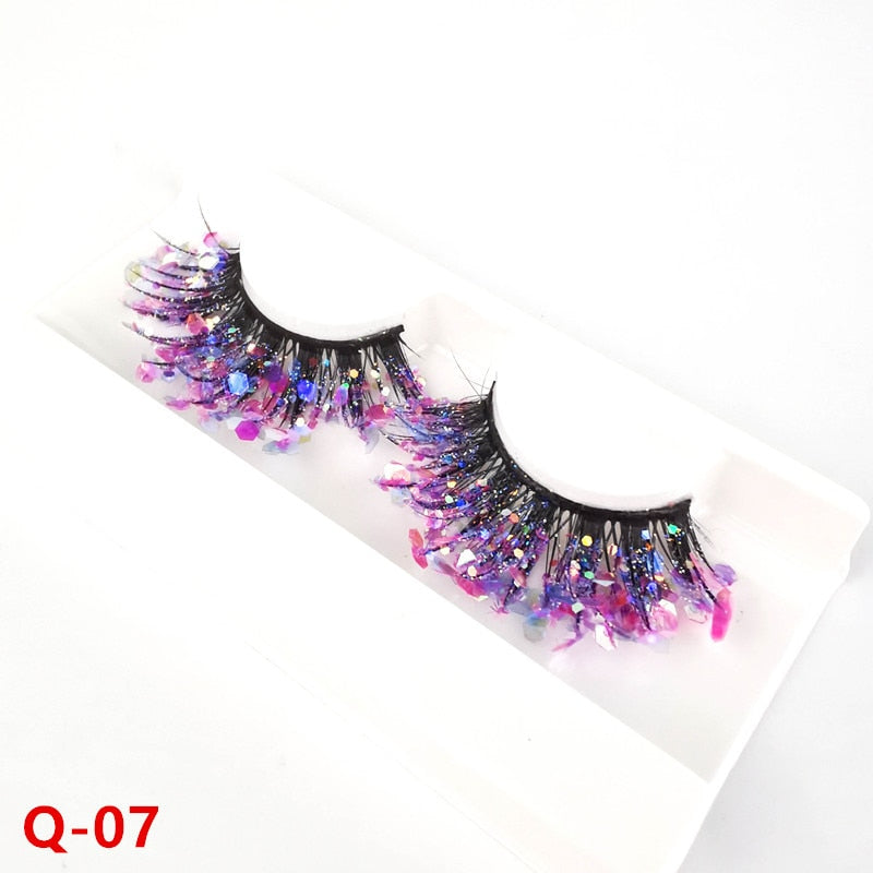 Luminous Sequin False Eye Lashes - Festigal