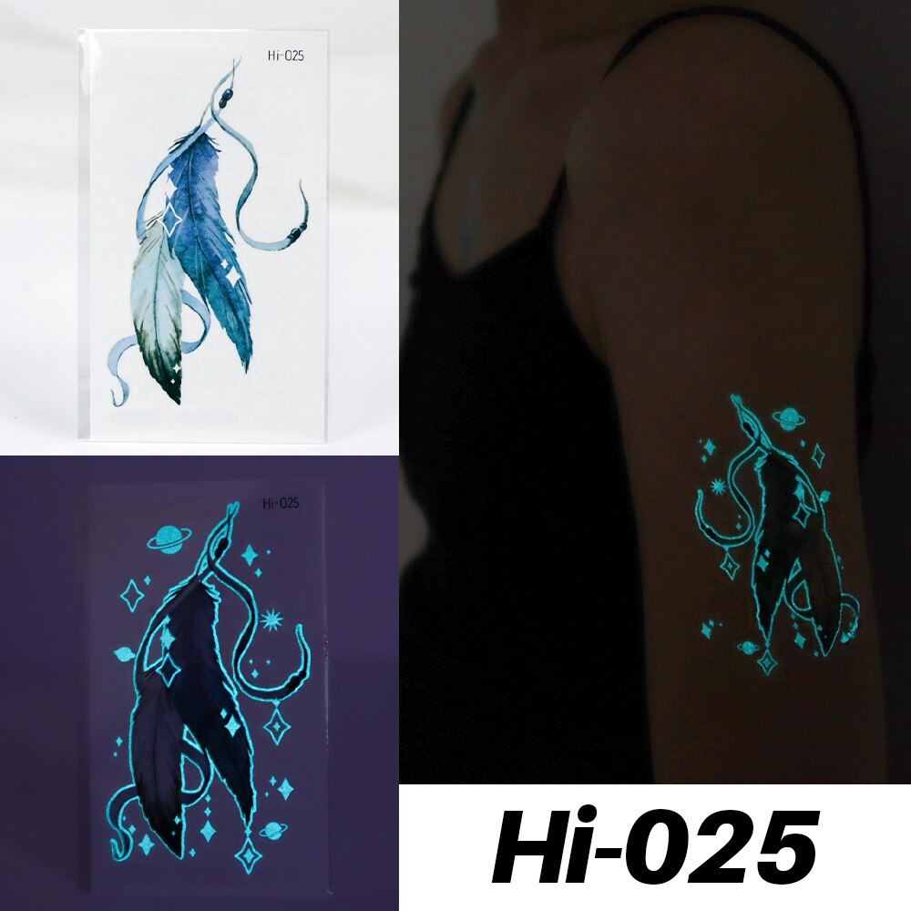 Blue Luminous Tattoo Stickers - Festigal