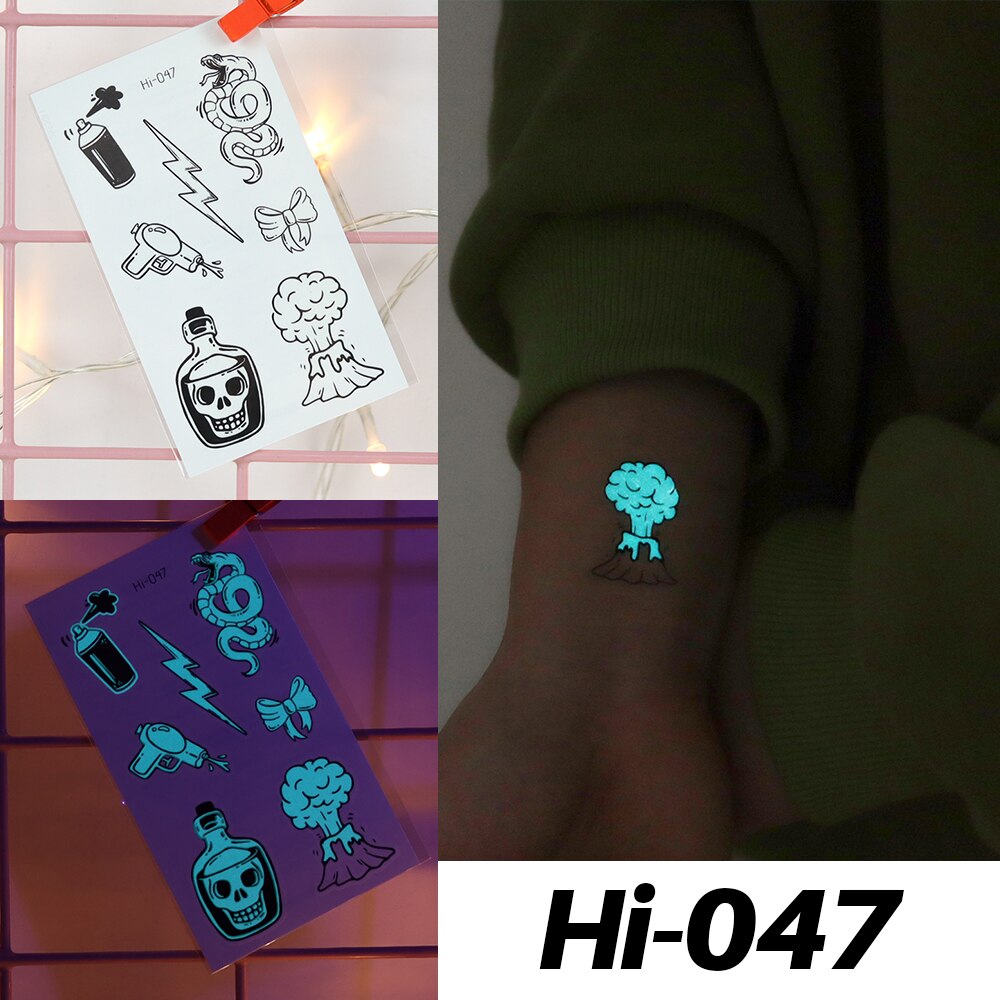 Blue Luminous Tattoo Stickers - Festigal